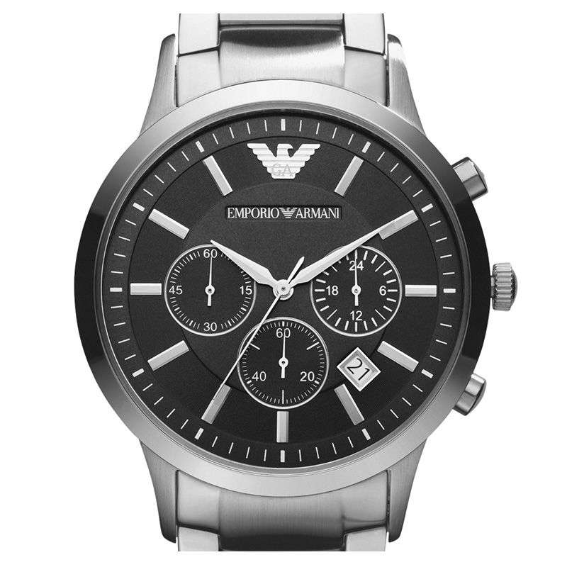 阿玛尼(EmporioArmani)手表钢制表带经典时尚休闲石英男士时尚腕表AR2434