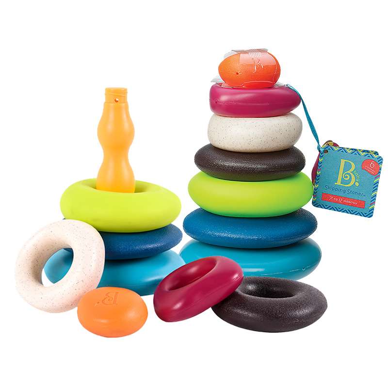 比乐（B.Toys）玩具积木叠叠乐 堆环彩虹套圈多功能啃咬磨牙（BX1372Z）