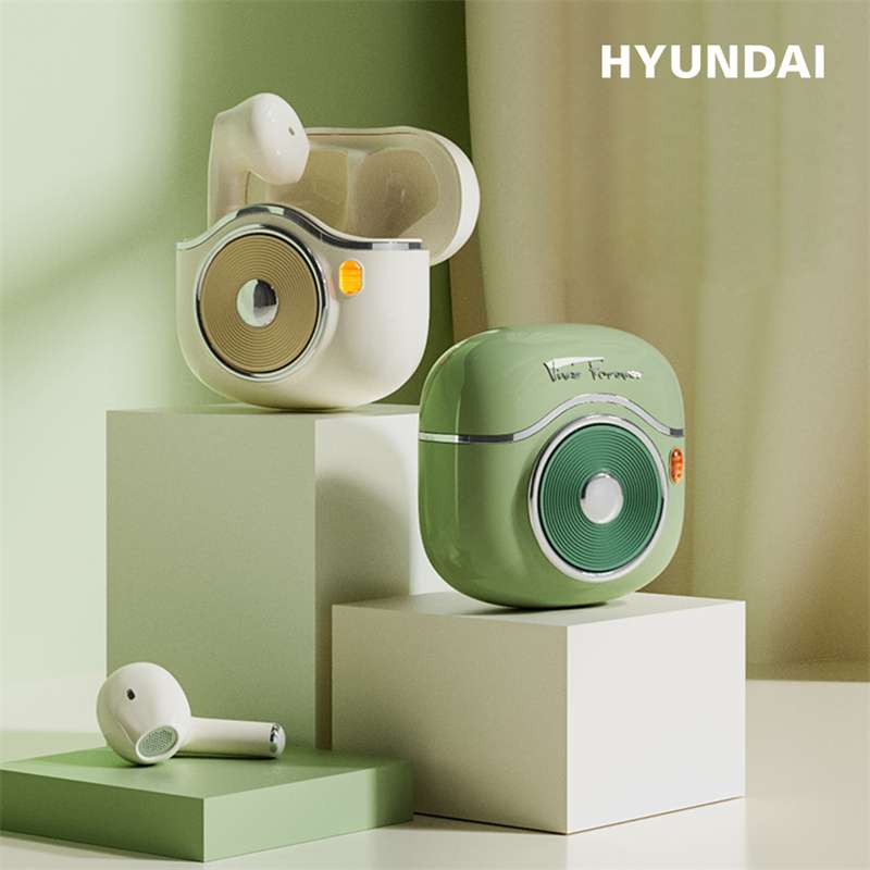 韩国现代HYUNDAI-创意解压复古唱片蓝牙耳机 YH-B010适用华为苹果iphone安卓通用